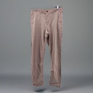 Coastline Mens Chino Pants 34x34 Pink Tailored Fit Stretch Casual